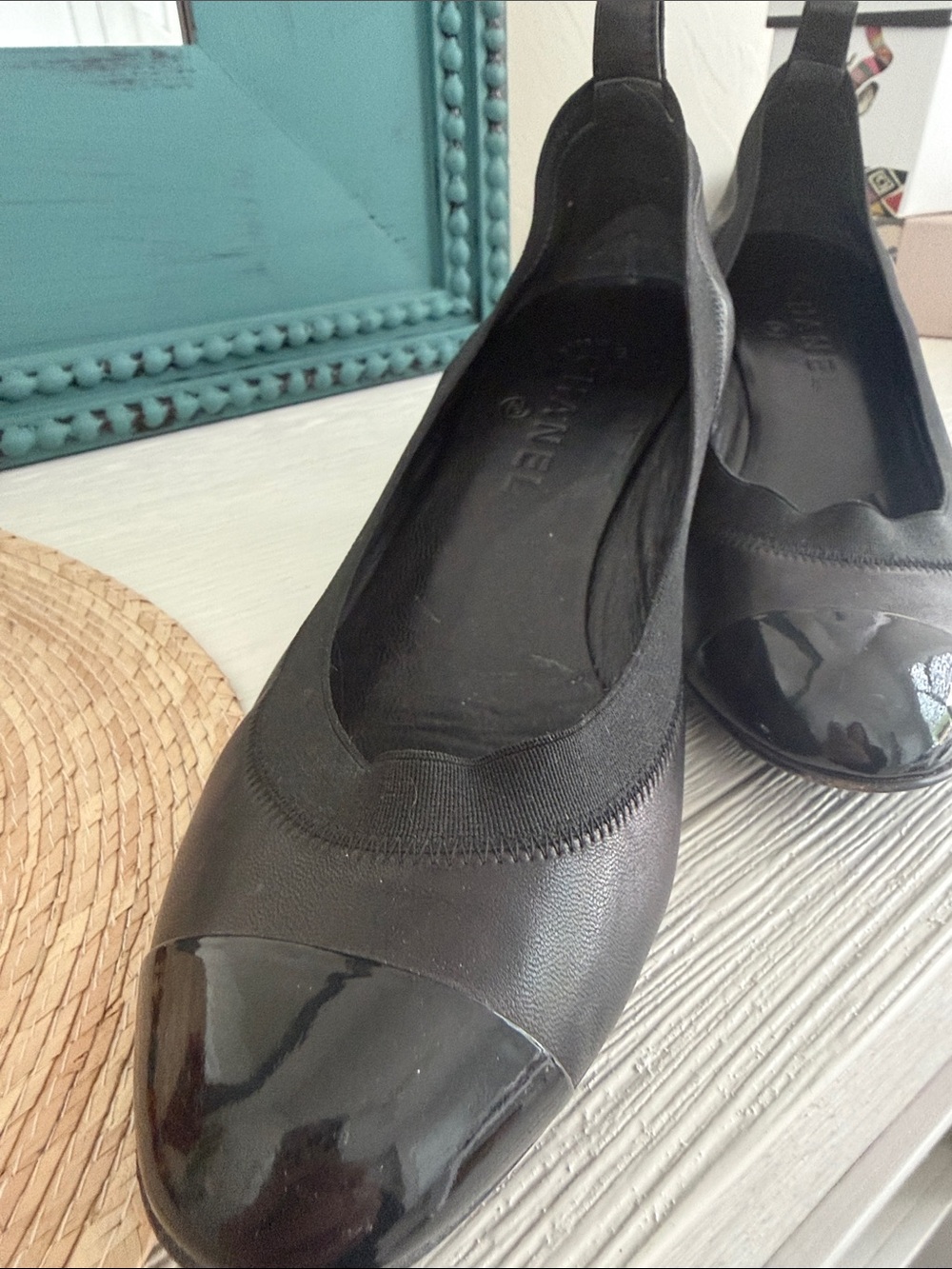 Authentic CHANEL Spirit Stretch Interlocking CC Logo Slingback Pumps Black EU 40 - Picture 4 of 9